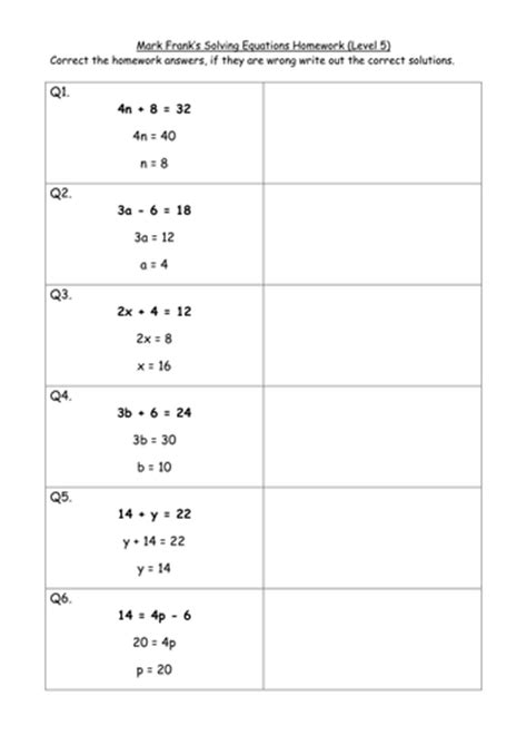 Solving Equations Worksheets by mrbuckton4maths - Teaching Resources - Tes